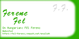 ferenc fel business card